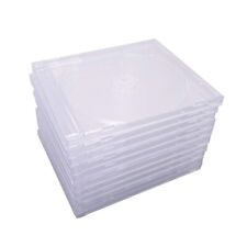 100 pcs 10.4 mm Standard Single Clear CD Jewel Case Assembled Clear Tray picture