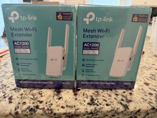 NEW TP-Link Mesh Easy One Step Button Set Up Wifi Extender AC1200 Dual Band2x picture