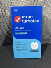 TurboTax Deluxe Desktop 2025 Federal & State Tax Return Product Key Card Win/Mac picture