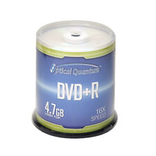 100 PC Optical Quantum 16X 4.7 GB DVD+R Logo Top Disc Blank Media OQDPR16LT-BX picture