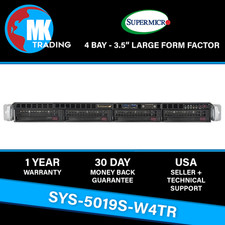 Supermicro SYS-5019S-W4TR 4B LFF 1U Server  -V1 Choose CPUs/RAM - Wholesale picture