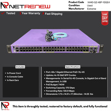 Extreme X440-G2-48P-10GE4 16535 48-Port x 1GE PoE 4 Combo 1G/10G SFP Switch picture