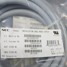 New NEC Installation Cable MOD8-25PAIR A20-030439-001 670535 Gray Telecom Wire picture