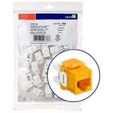 Leviton 61110-BO6 Extreme Category 6 8P8C UTP Quickport Jack Orange 25-pack picture