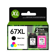 1-3PK 67 XL XXL Black Color Ink for HP Deskjet 4155e 4122 4132 Envy 6052 6455e picture