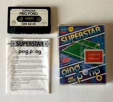 SUPERSTAR PING PONG - Limited Edition 1986 - Commodore 64 128 Game VERY RARE picture