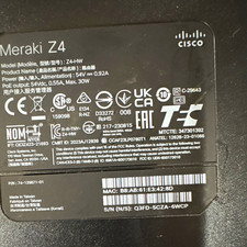 Cisco Meraki Z4-HW Wired Gigabit Router, 5 LAN Ports, PoE, Black picture