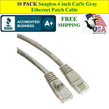 10 PACK 6 In Cat5e Gray Network Ethernet Patch Cable Computer LAN 1 Gbps 350MHz picture