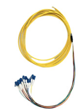 LC 3 Meter 12 Fiber Singlemode Tight Buffered 900um Pigtails 3 meters -x 20 Pack picture