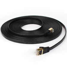 [Ultra-Speed] Black Flat Cat 7/Cat6/Cat5E 6FT  25FT 50FT 75FT Ethernet Cable Lot picture