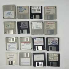 Large lot of Vintage 3.5” Floppy Disks, Windows 3.1, Procomm, Aldus, Norton, AOL picture