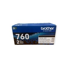 Genuine Brother TN760  Black High Yield Toner Cartridge 2-Pack New,  Sealed Pkg. picture