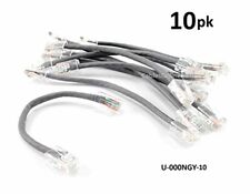 10-PACK 6in Assembly Cat5e Ethernet Non-Boot RJ45 Network Cable, Grey, picture