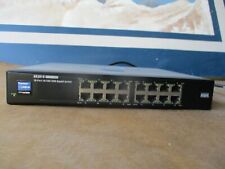 LINKSYS SR2016 16-PORT 10/100/1000 GIGABIT SWITCH + Power Adapter /Cord picture