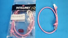 Lot of 4 x 1.5ft Intellinet Cat5e RJ45 Ethernet Network Molded Patch Cable, Pink picture