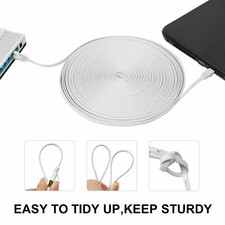 RJ45 CAT7 6FT 10FT 30FT 50FT 100FT 200FT Ethernet Network Cable Cord Flat LOT US picture