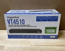 ✅BRAND NEW VisionTek VT4510 Dual Display 4K USB 3.0/ USB-C Docking Station picture