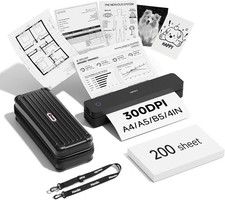 New in BOX HPRT MT610 Pro Portable Printer, Wireless for Travel, Inkless Thermal picture