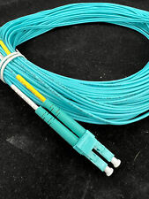 OM3 LC to LC Fiber Optic Patch Cable Multimode Duplex Aqua 50/125 Various Sizes picture