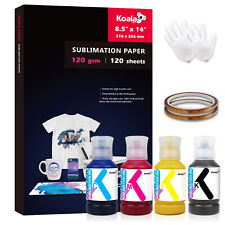 Bundle Koala Sublimation Paper 8.5x14 + 4x150ML Sublimation Ink + 2 Rolls Tape picture