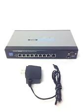 CISCO Linksys SPS208G 8 x 10/100 + 2 x Gigabit SP Switch with AC adapter WORKING picture