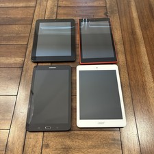 Lot of 4 Tablets Samsung Galaxy, Acer Iconia, Amazon Fire & Nextbook Tested picture
