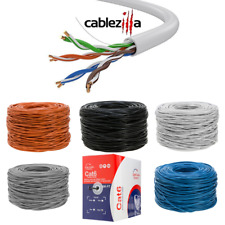 Cat5e Cat6 1000ft Cable UTP Solid Ethernet Network Wire Bulk Lan 24 23 AWG Lot picture